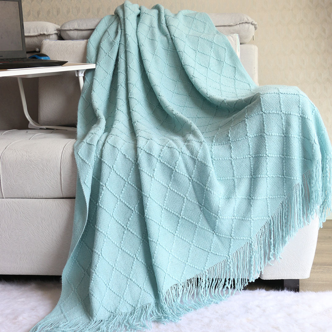 Luxuriöse Texturierte Strickdecke Karnz