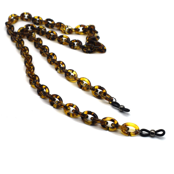 Stilvolle Schildpatt Brille Kette Karnz