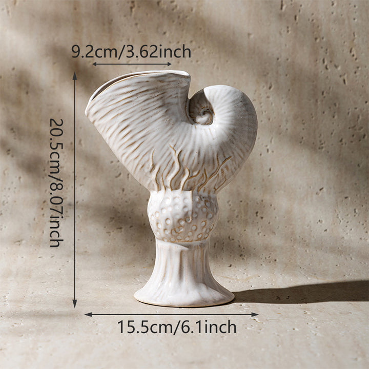 Handgemachte Nautilus-Schale Keramische dekorative Vase