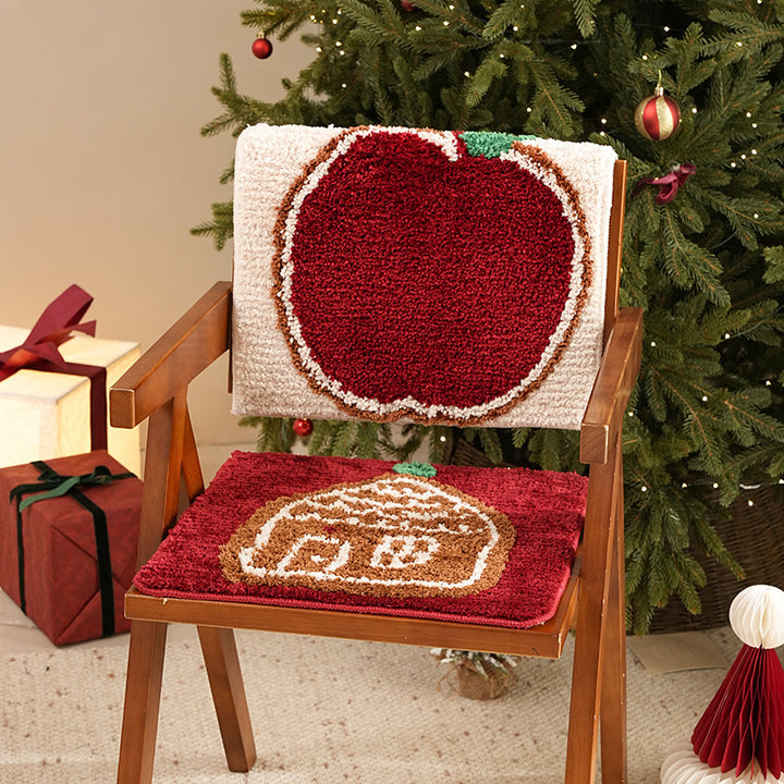 Getuftetes weihnachtliches Tischset mit Lebkuchenhaus-Motiv Karnz