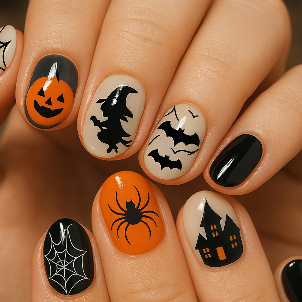 Halloween-Themen Press-On Nagelkunst Set Karnz