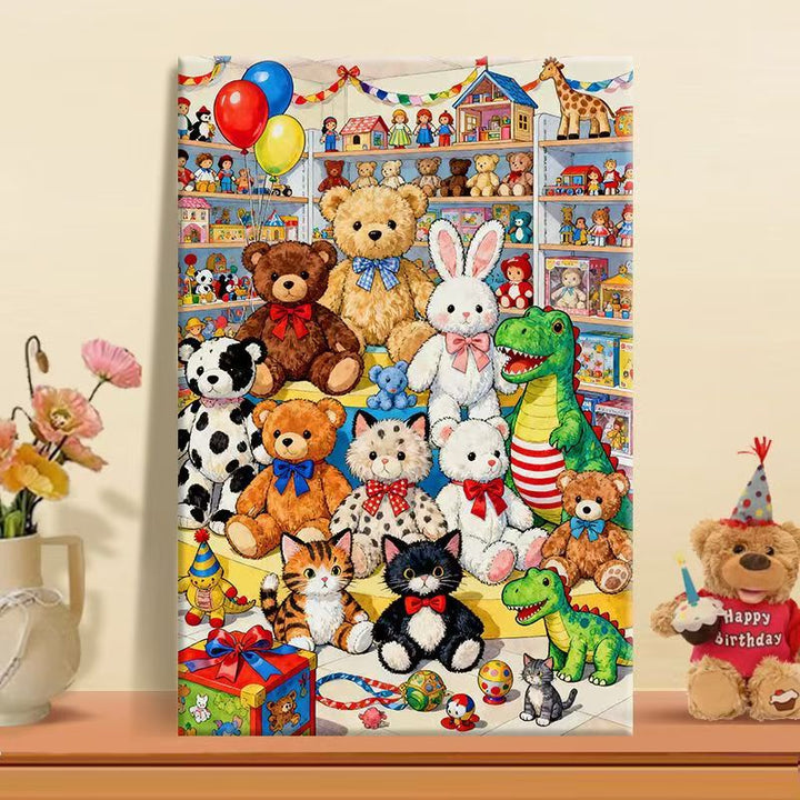 Verspielte Teddy-Bär-Wandkunst Karnz