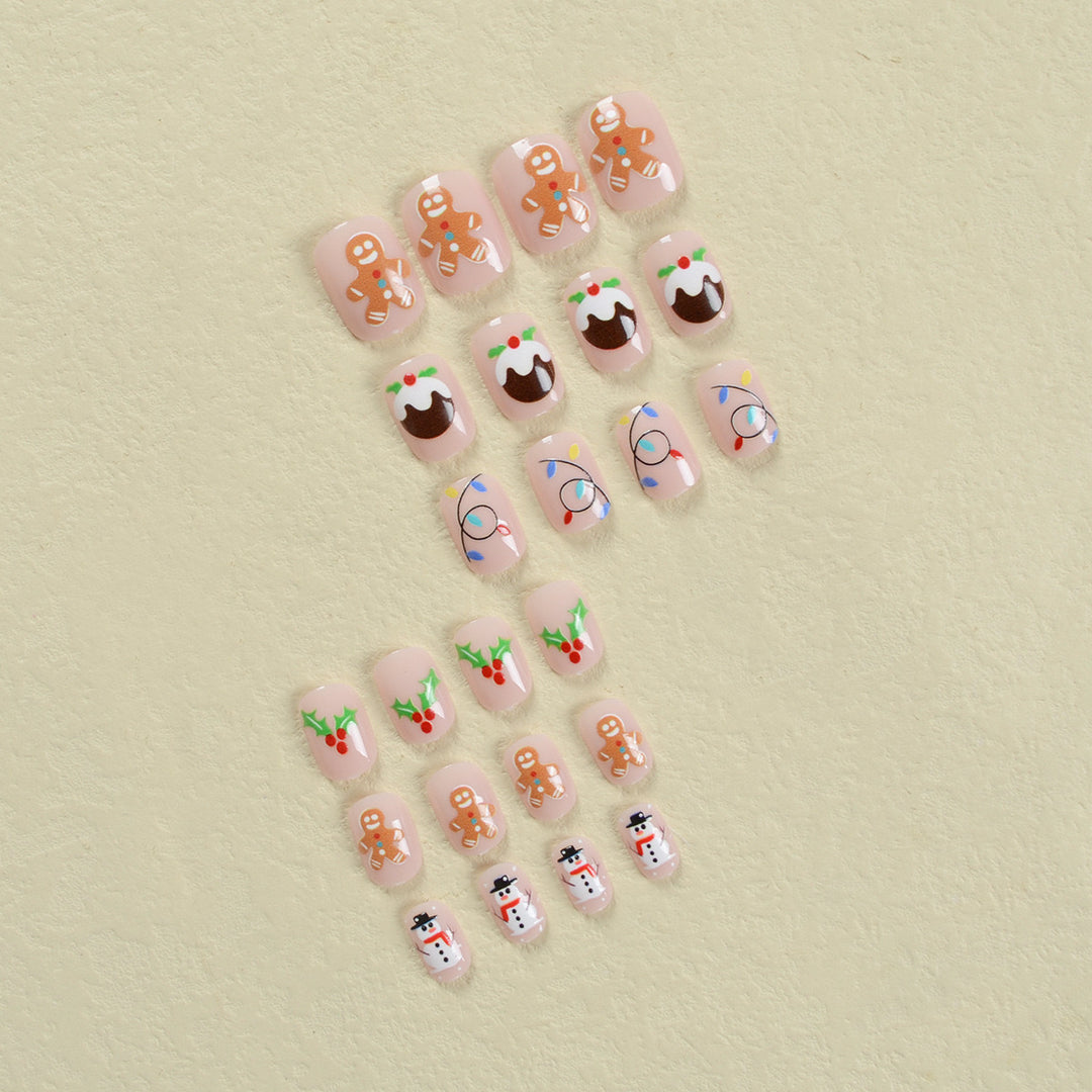 Kunstnagelset mit festlichen weihnachtlichen Motiven Karnz