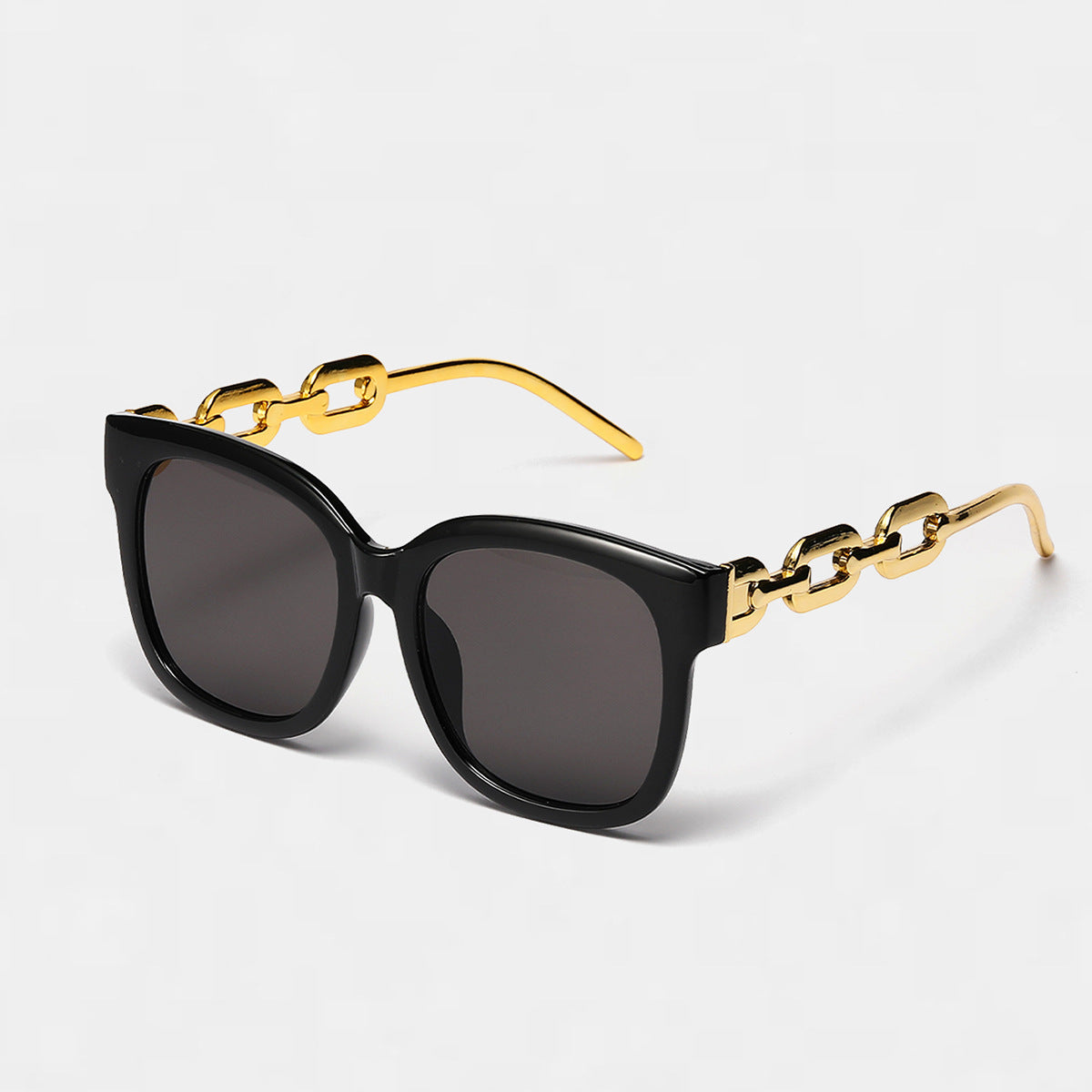 Damen modische oversized Sonnenbrille mit luxuriösem Kettenrahmen Karnz