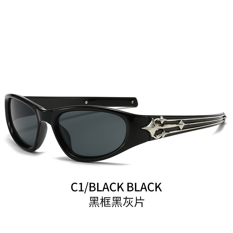 Damen Sportliche Sonnenbrille im modernen Design mit stylischem Metallrahmen Karnz
