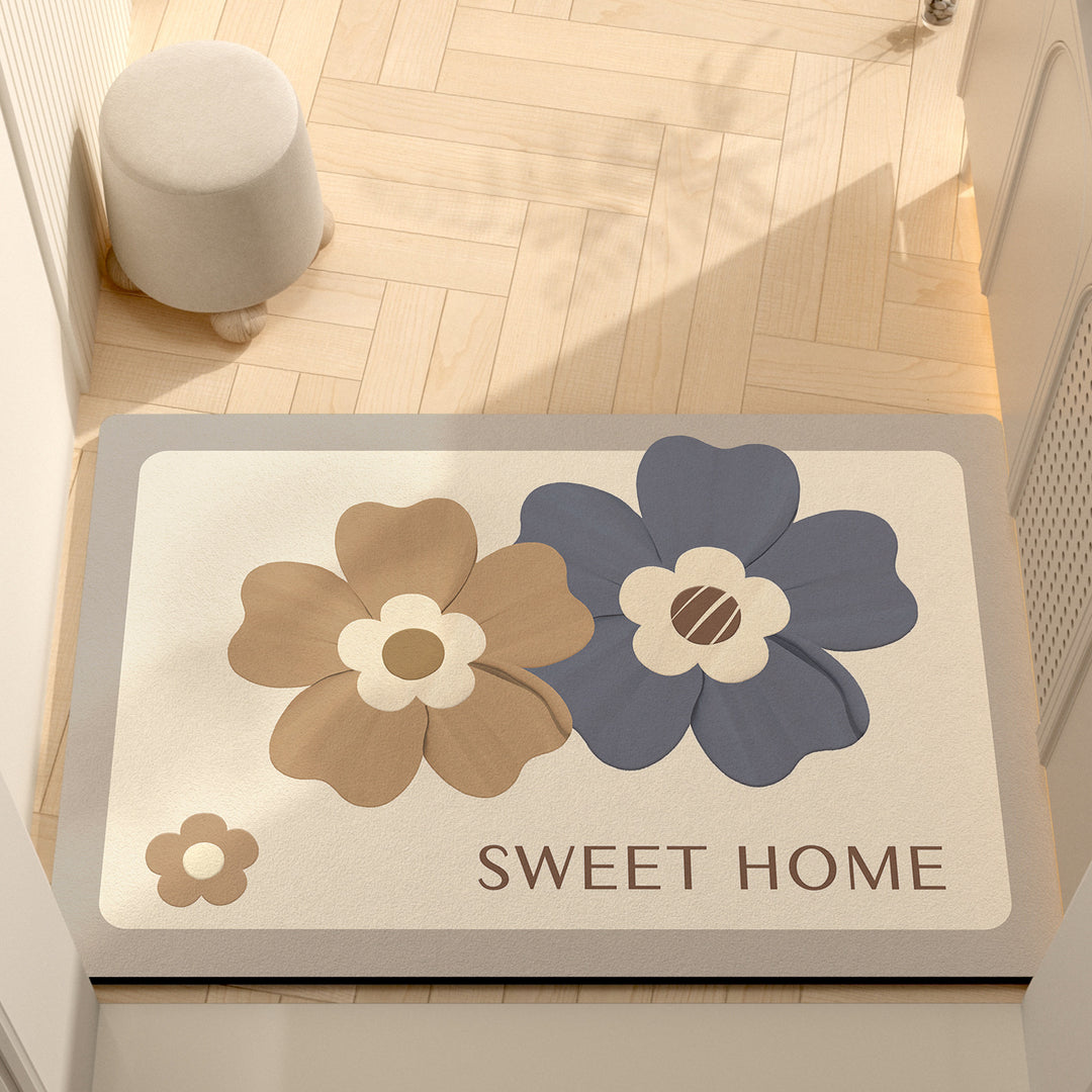 Verspielt Florales Motiv Memory Foam Badematte