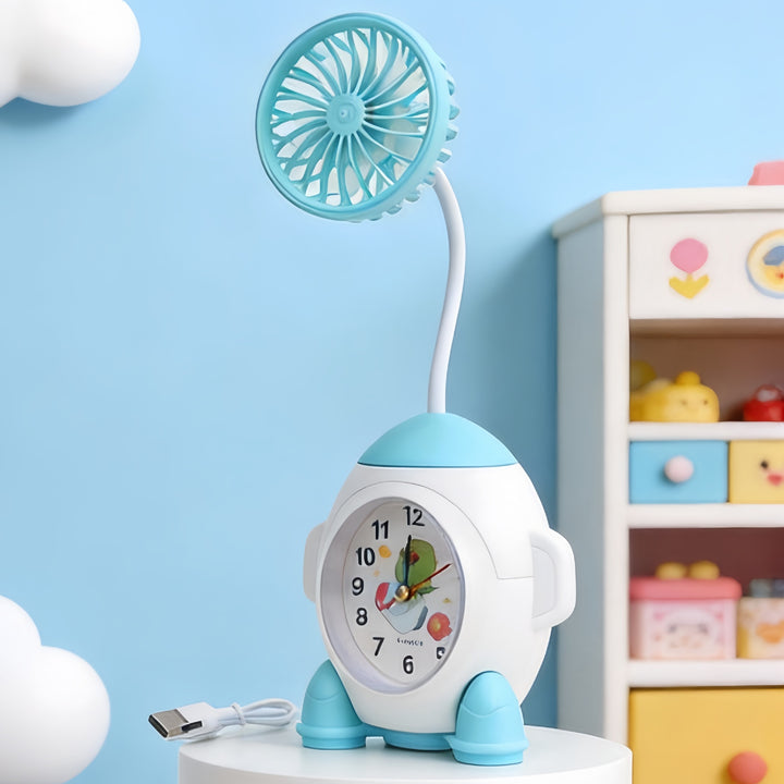 Damen Multifunktionale Tischuhr mit Ventilator Karnz