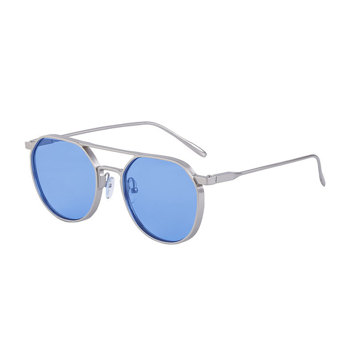 Damen modische Sonnenbrille im stilvollen runden Design Karnz