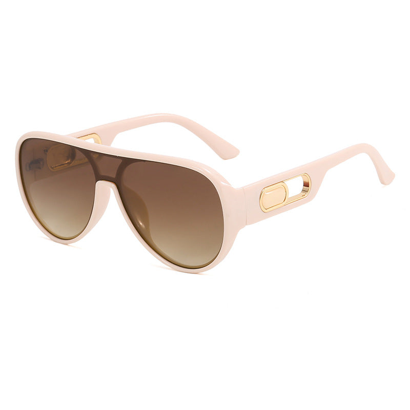 Damen Elegante Oversize-Sonnenbrille mit Designer-Details Karnz