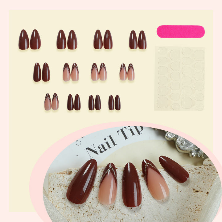 Elegantes Press-On-Nagelset mit hochwertigem glänzendem Finish Karnz