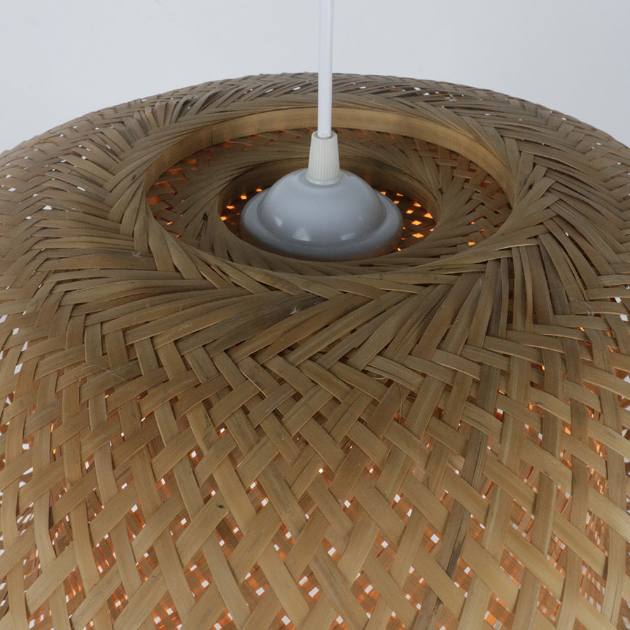 Elegante Pendelleuchte aus handgewebtem Rattan Karnz