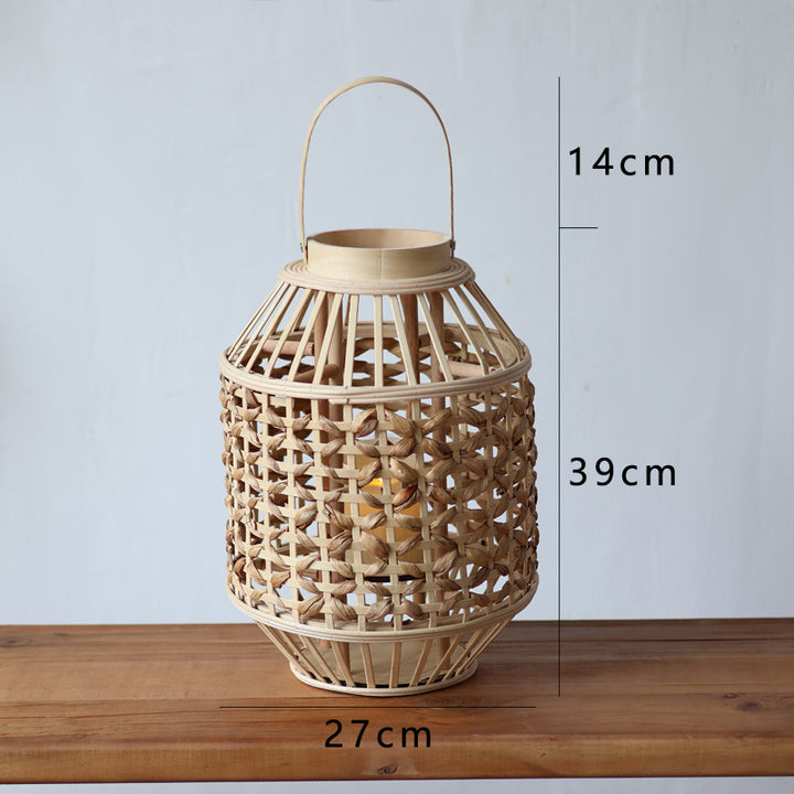 Handgefertigte Rattan-Laterne Karnz