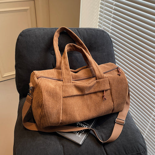 Texturierte Corduroy Reise-Duffel-Tasche Karnz