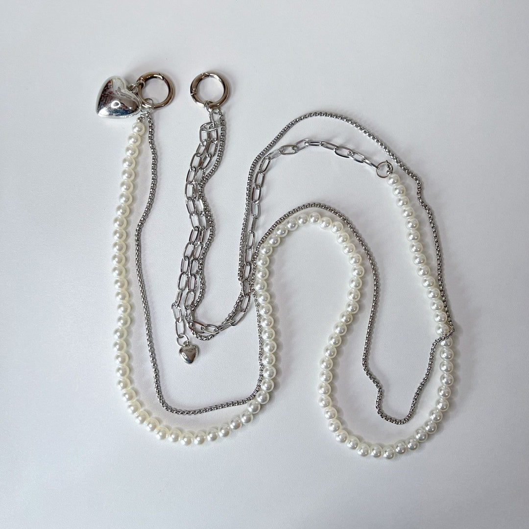 Elegante Perlen- und Silberkette Karnz
