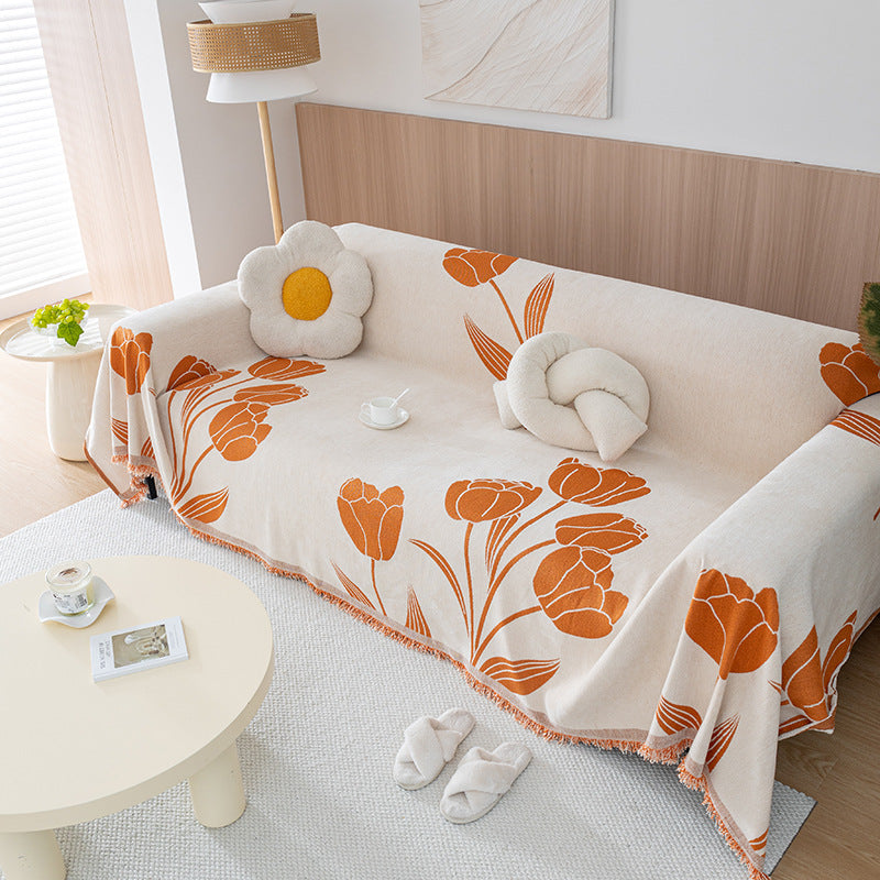Jacquard Gewebte Fransen Sofadecke mit Cartoon-Bären-Motiv
