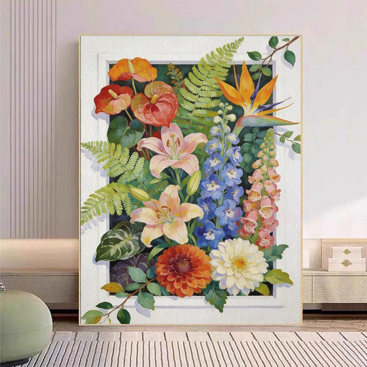 Floral Botanische Leinwand Kunstdruck Karnz