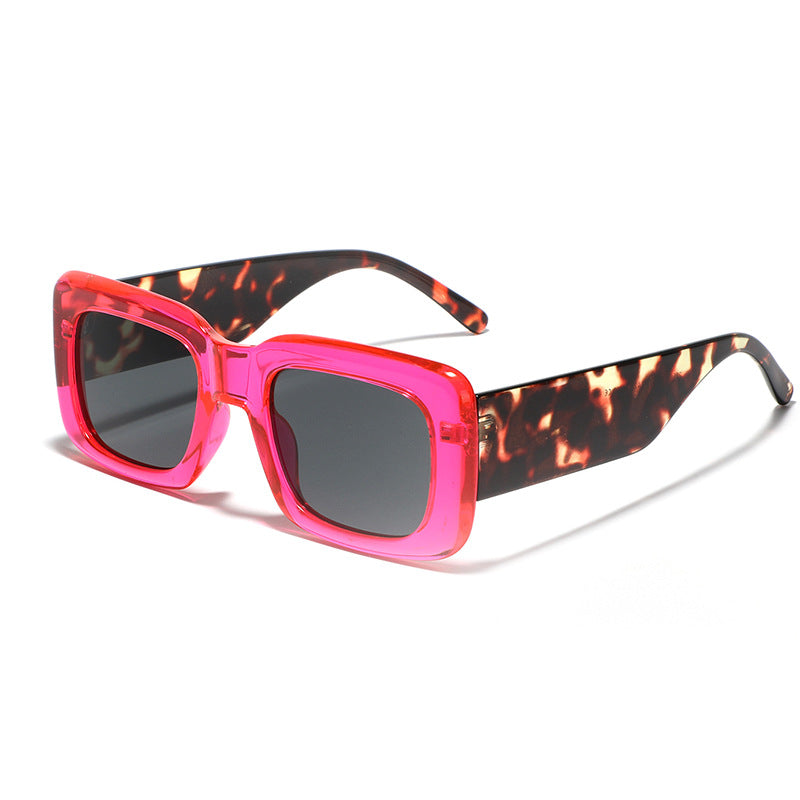 Damen moderne quadratische Sonnenbrille mit farblich abgestimmtem Muster Karnz