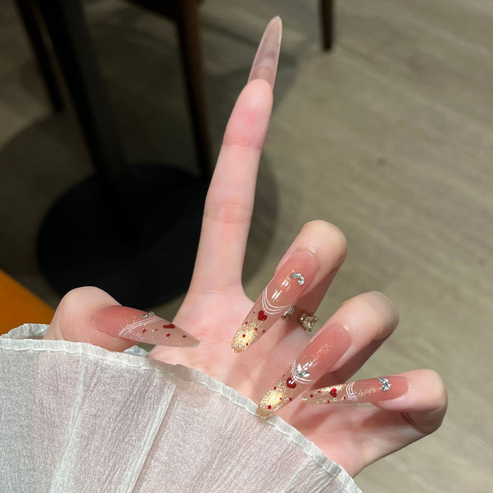 Künstlerische, urlaubsbezogene Press-On-Nagelkunst Karnz