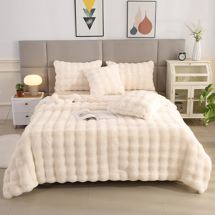 Luxuriöse Fuzzy Kunstfell-Decke