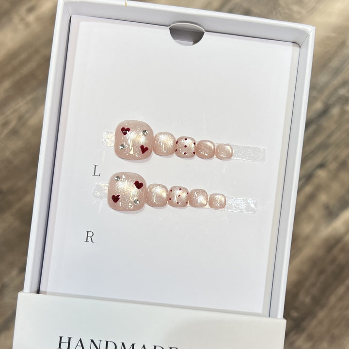 Dekoratives Herz Nagelkunst Set Karnz