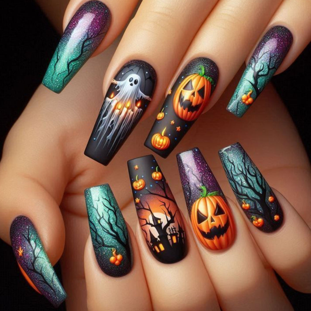 Halloween-Themen 3D Acryl-Nageldesign Set Karnz 1789713451