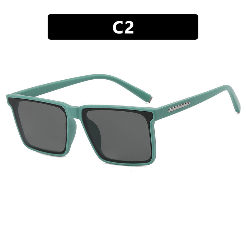 Damen quadratische Sonnenbrille mit modernem, robustem Kunststoffrahmen Karnz