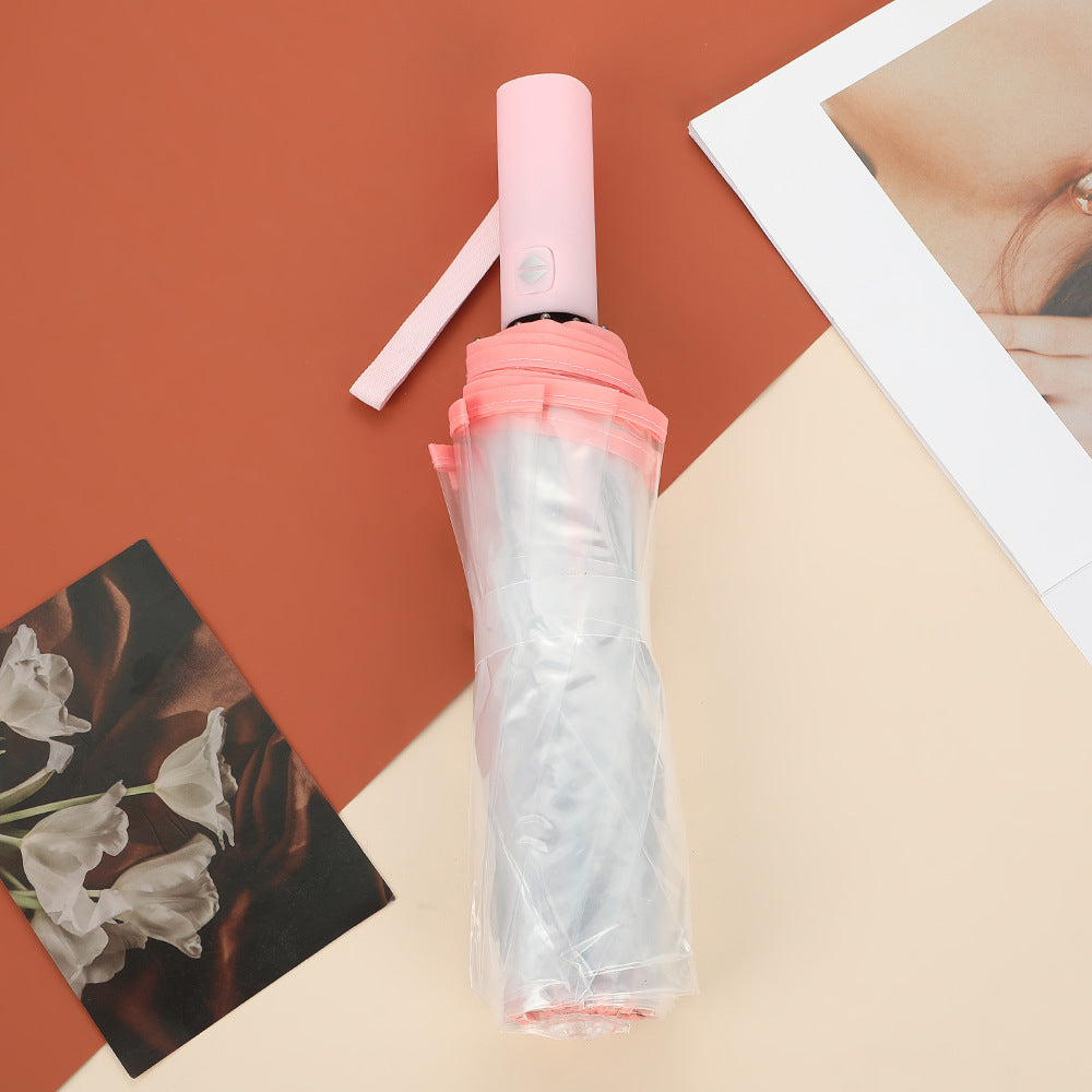 Unisex Automatischer Transparent-Regenschirm Karnz
