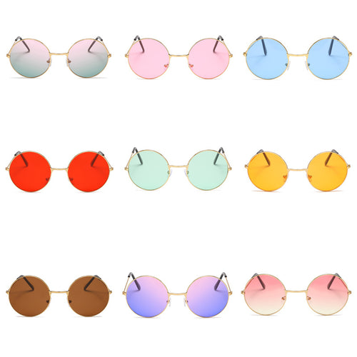 Retro Runde Glas Sonnenbrille Karnz