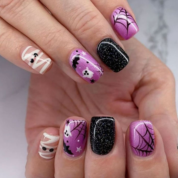 Halloween-Themen Druck-On-Nagelkunst