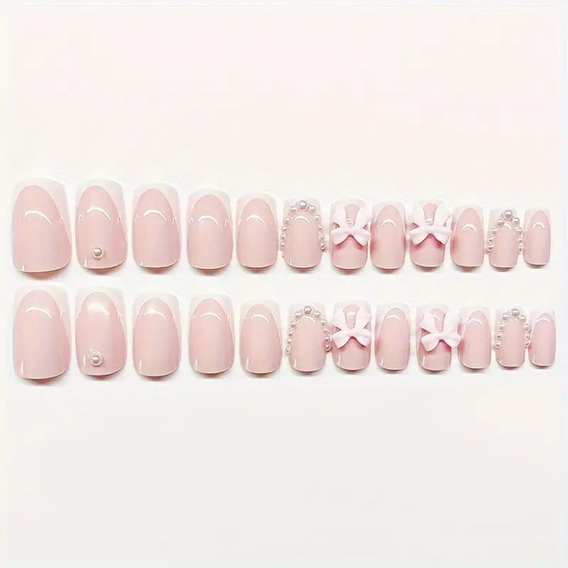 Blumenverziertes Acryl-Nagelkunst-Set Karnz