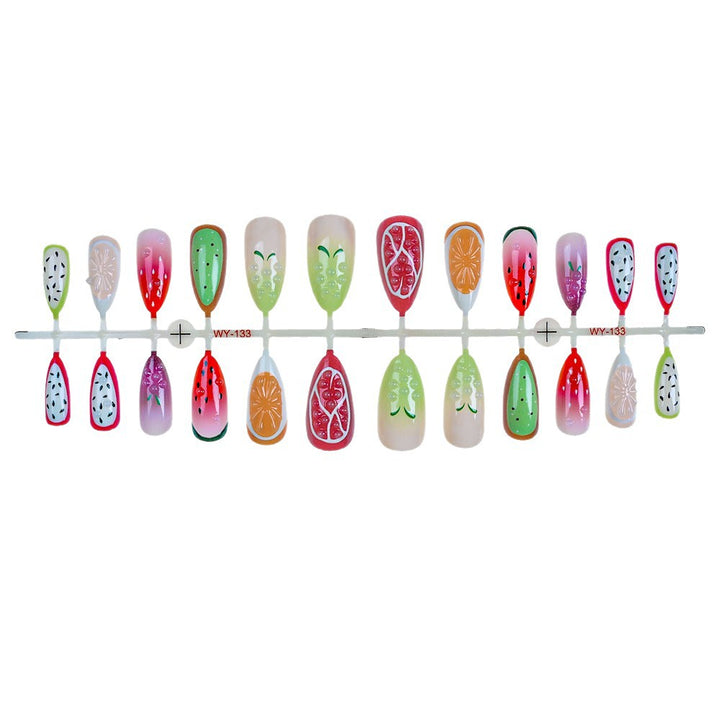 Frucht-Themen Press-On Nail Set Karnz