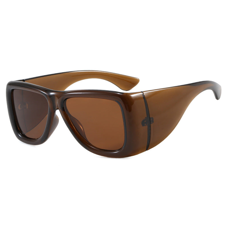 Damen trendige oversized Sonnenbrille mit markantem Schildpatt-Design Karnz