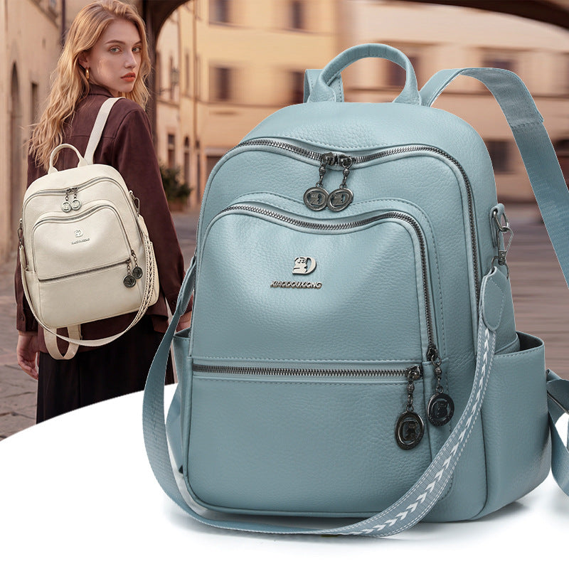 Multi-Funktionaler Leder-Rucksack Karnz