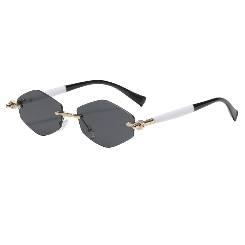 Damen futuristische Sonnenbrille mit übergroßem rechteckigem Rahmen Karnz