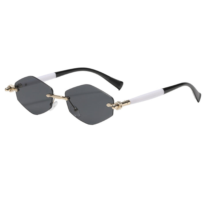 Damen futuristische Sonnenbrille mit übergroßem rechteckigem Rahmen Karnz