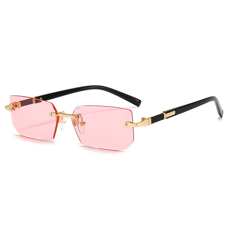 Damen elegante und modische Sonnenbrille mit transparentem Rahmen Karnz