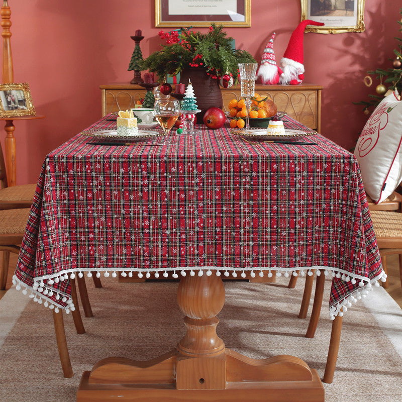 Festliches Karierte Tischdecke