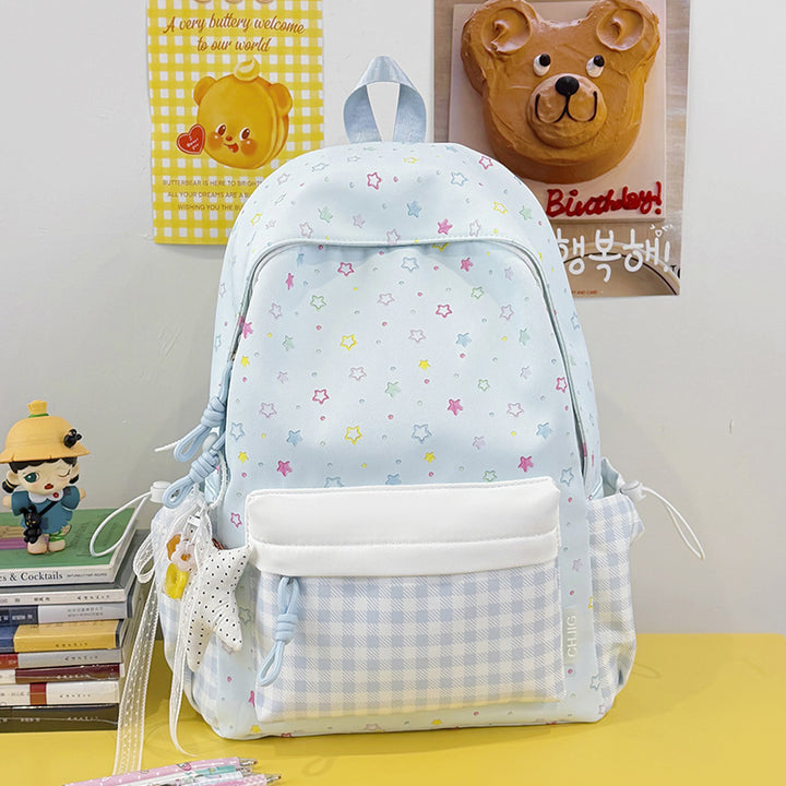 Niedlicher Sternenmuster-Casual-Tag-Rucksack Karnz
