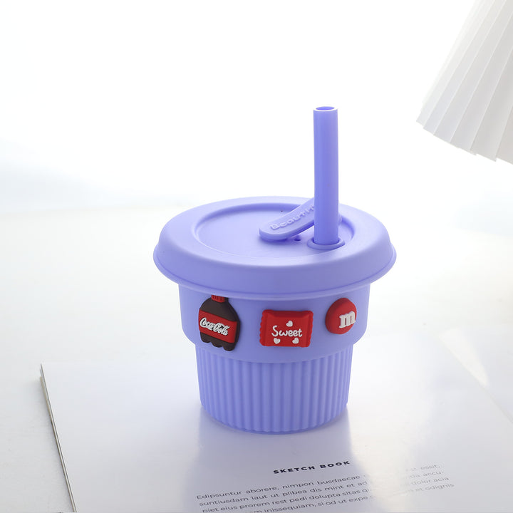 Damen kreativer Silikon-Trinkbecher mit lustigen Motiven Karnz