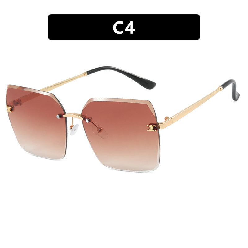Damen quadratische Sonnenbrille im modernen Design mit filigranem Metallrahmen Karnz