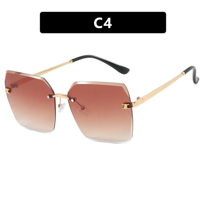 Damen quadratische Sonnenbrille im modernen Design mit filigranem Metallrahmen Karnz