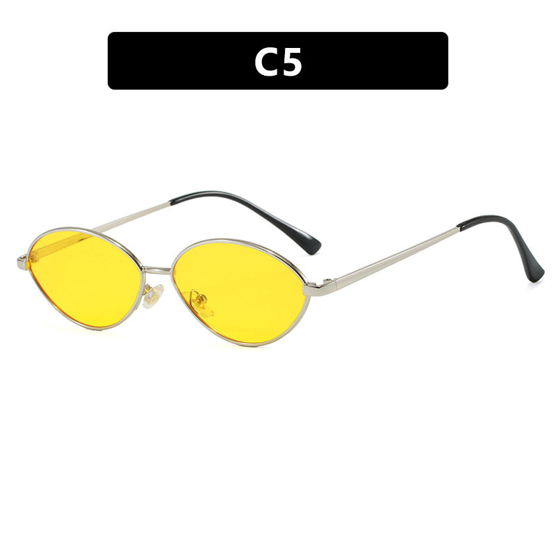Damen modische Sonnenbrille mit ovalem Design und polarisierten Gläsern Karnz