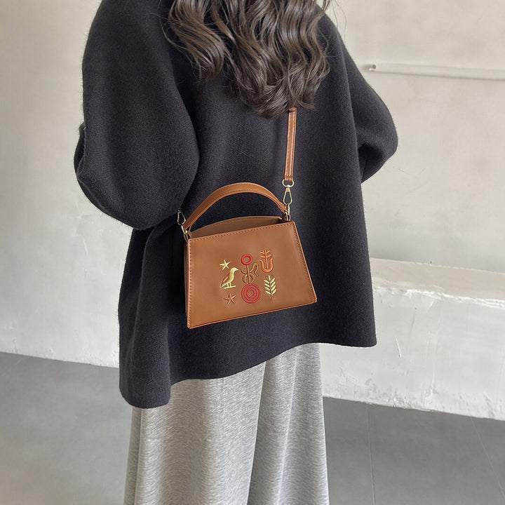 Bestickte Retro-Handtasche