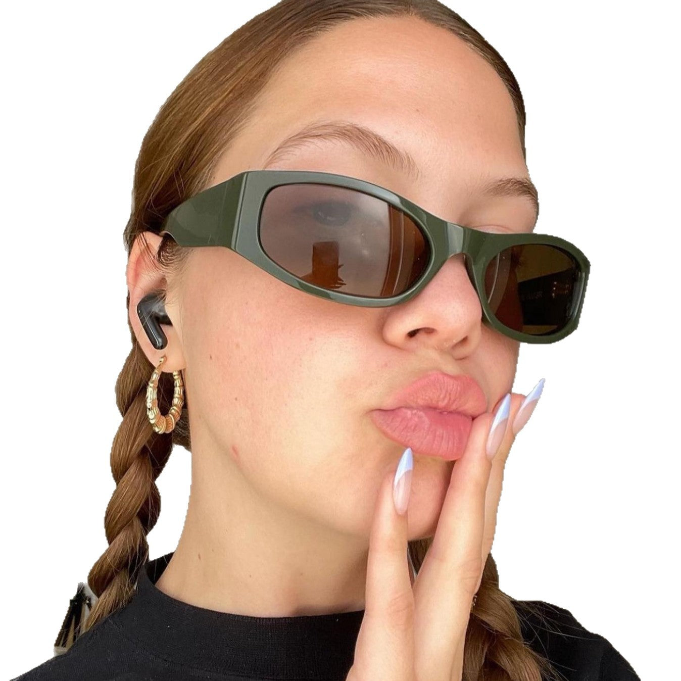 Damen modische Sonnenbrille mit aerodynamischem Design Karnz