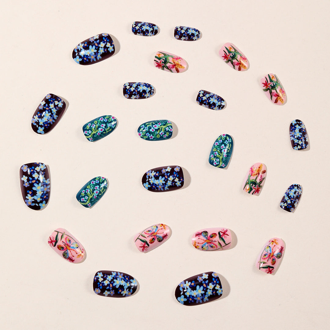 Vibrantes Floral Nail Art Design Karnz