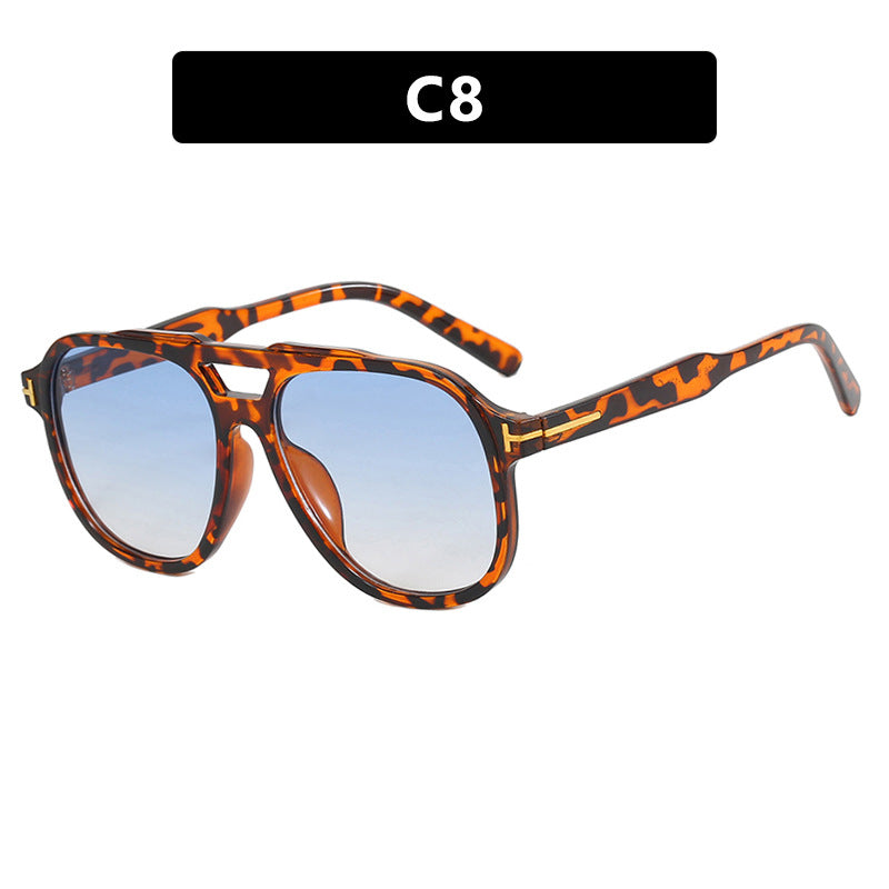 Damen modische Sonnenbrille mit polygonalem Rahmen und schützenden Gläsern Karnz