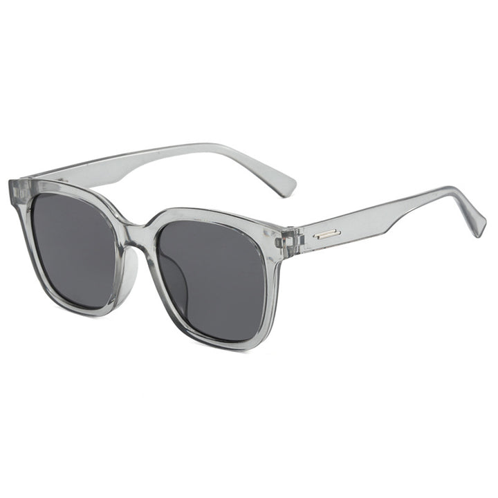Damen Sonnenbrille mit modernem, eckigem Kunststoffrahmen Karnz