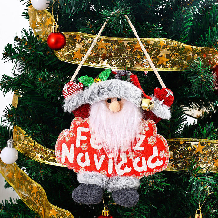 Festliche Weihnachtsbaumdekoration mit Schneemann-Motiv Karnz