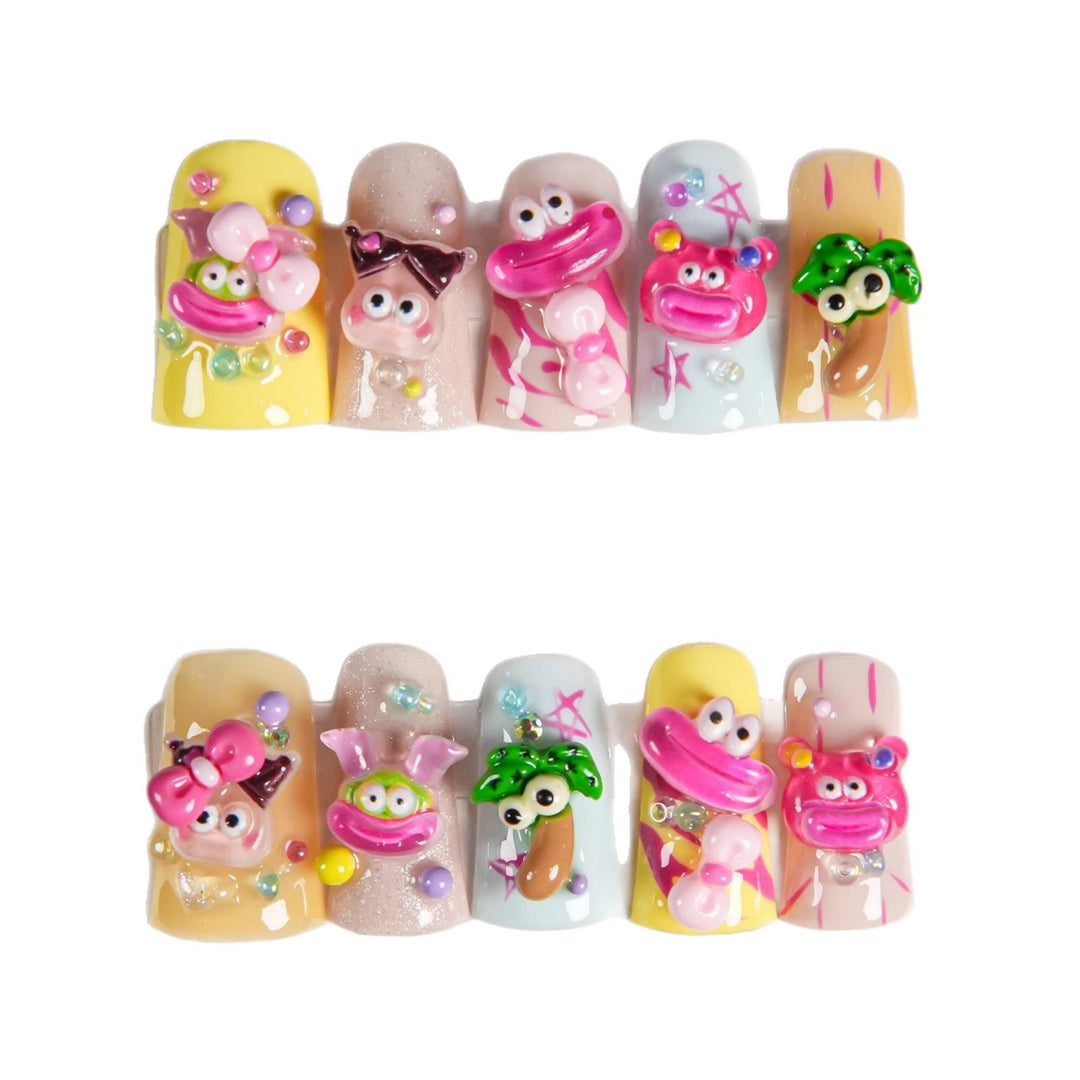 Kreatives thematisches Press-On Nagelset