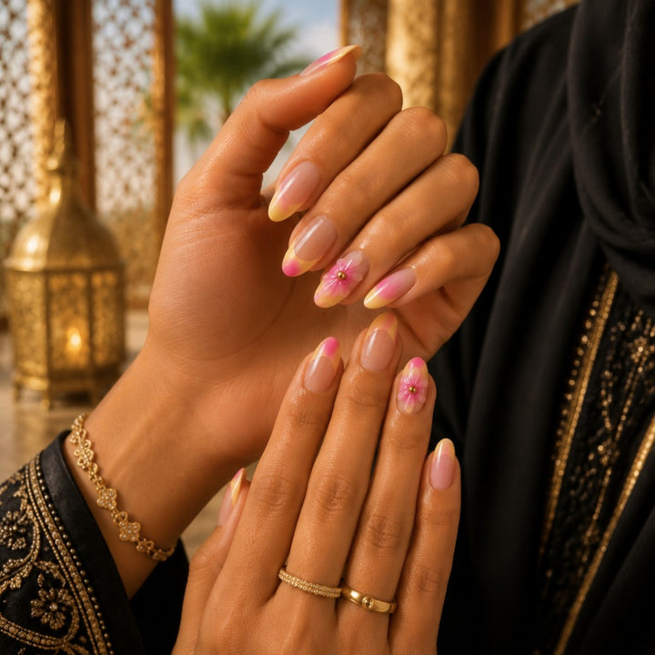 Künstlerisches Floral Press-On Nagelset Karnz 1787395270